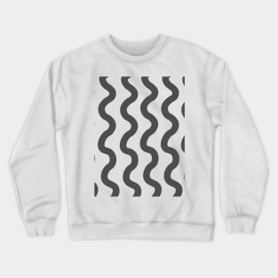 Grey vertical wavy curly lines pattern Crewneck Sweatshirt